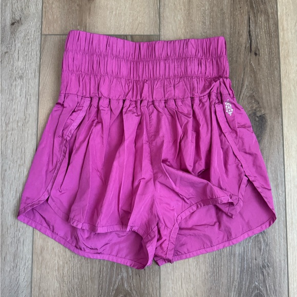 FP Movement by Free People The Way Home Hot Pink High-Waisted Shorts - Picture 2 of 6